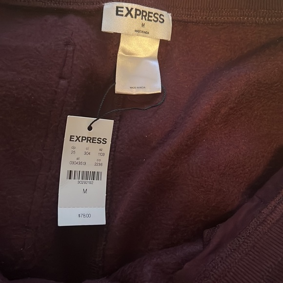 NWT burgundy Express sweatpants - Picture 3 of 3